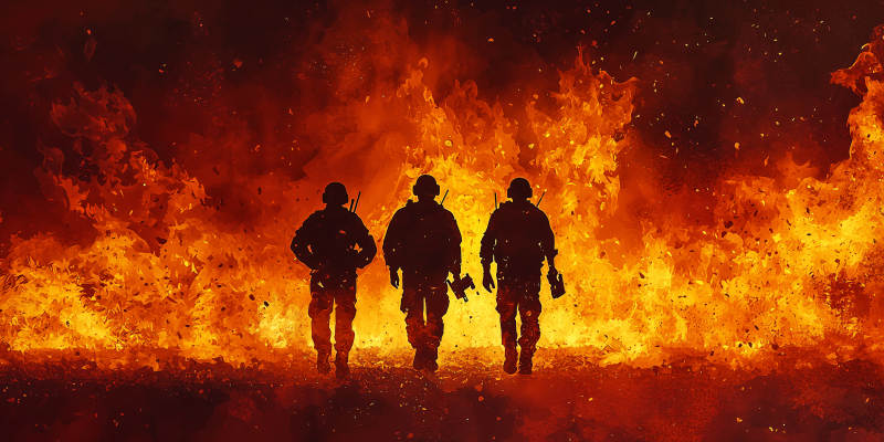 烈火中的逆行者图片