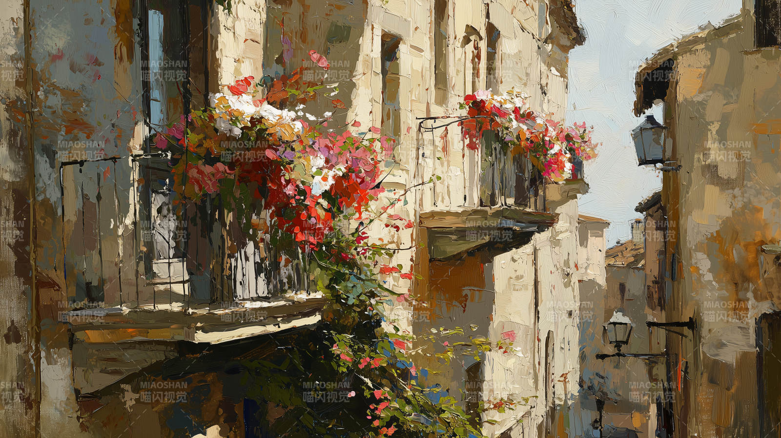 花满阳台街景图片