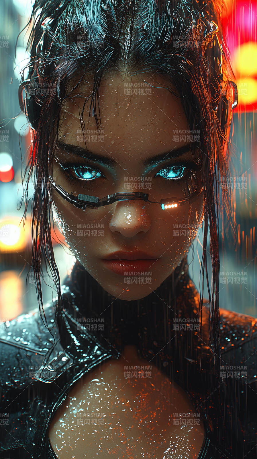 雨夜霓虹女侠图片