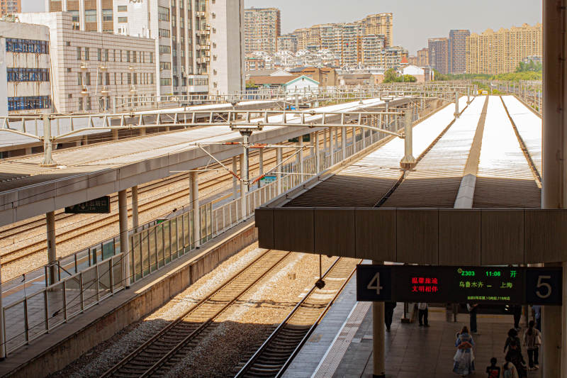 火车站站台景象图片