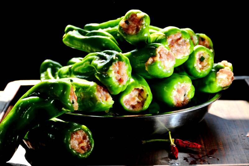 青椒酿肉图片