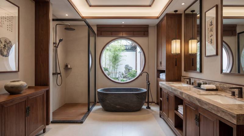 现代中式浴室设计图片