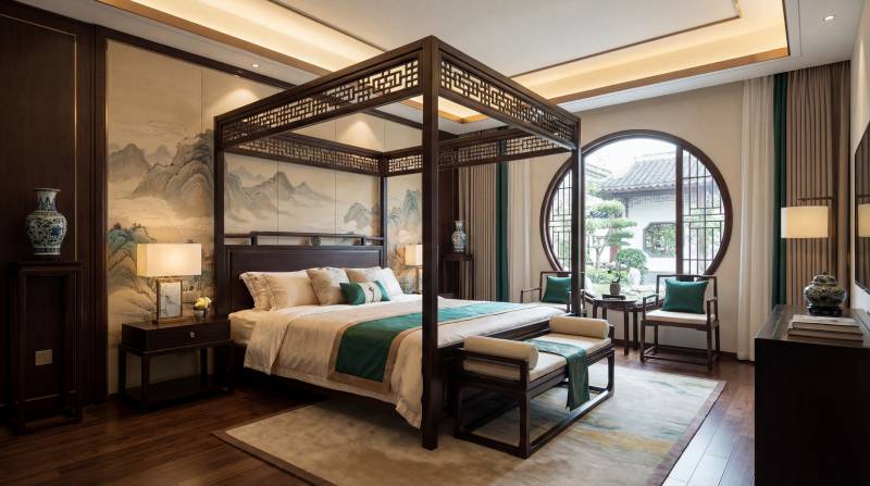 中式雅致卧室图片