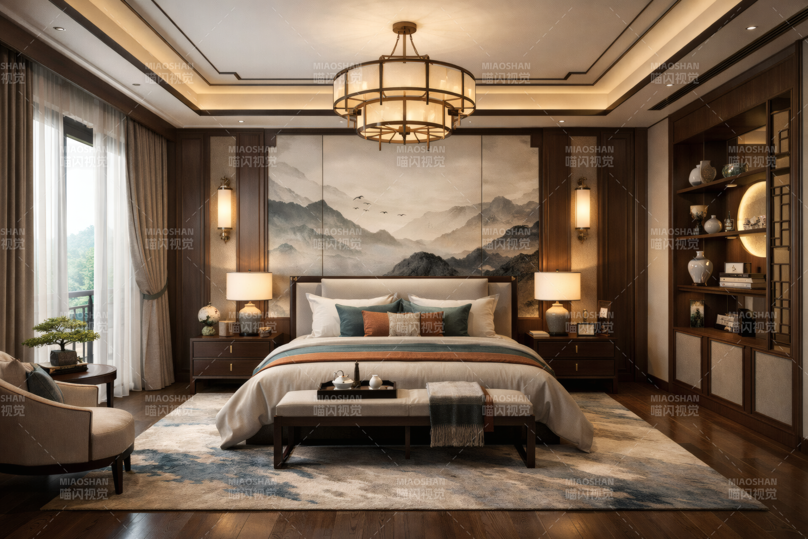 中式雅居卧室图片