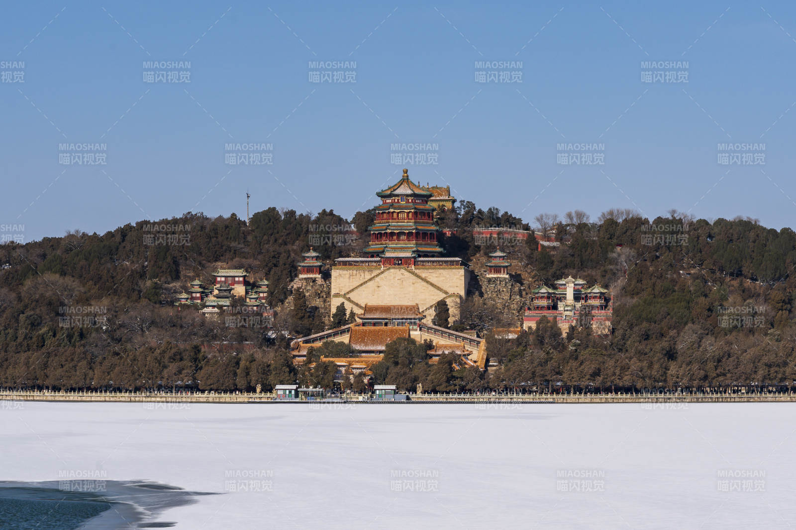颐和园冬景图片