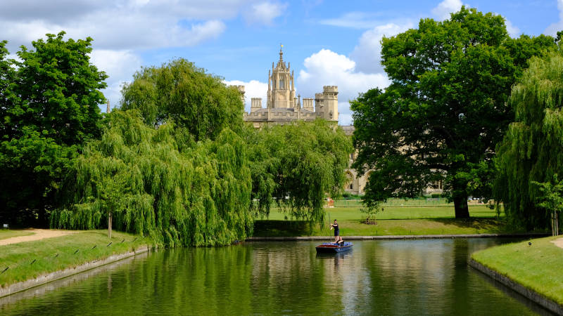 英国剑桥河畔风光图片