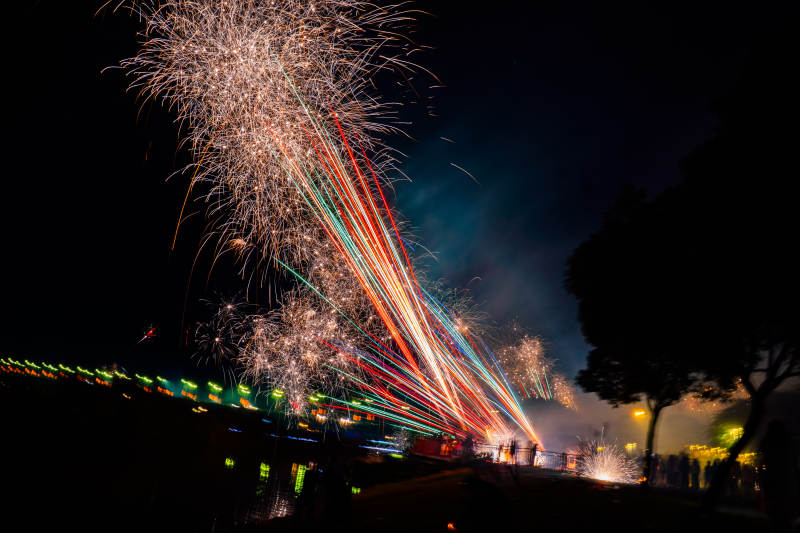 夜空烟花绽放图片