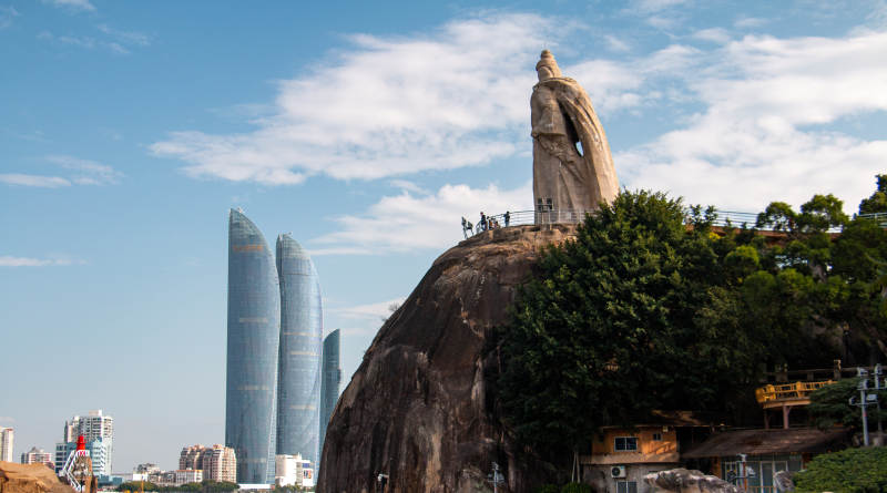 厦门鼓浪屿郑成功石像风光图片