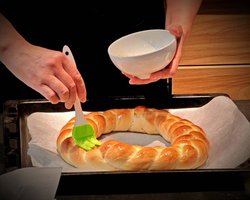 涂抹面包圈图片