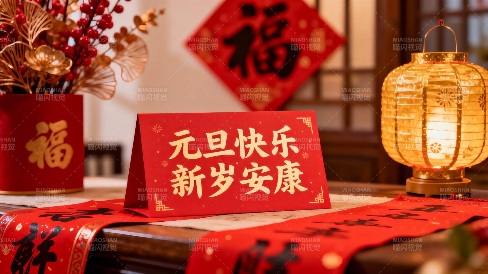 元旦新年装饰场景图片