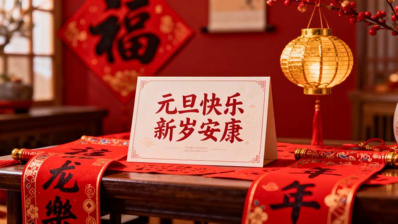 元旦新年装饰室内场景图片