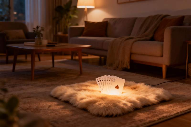 客厅地毯扑克灯创意家居图片