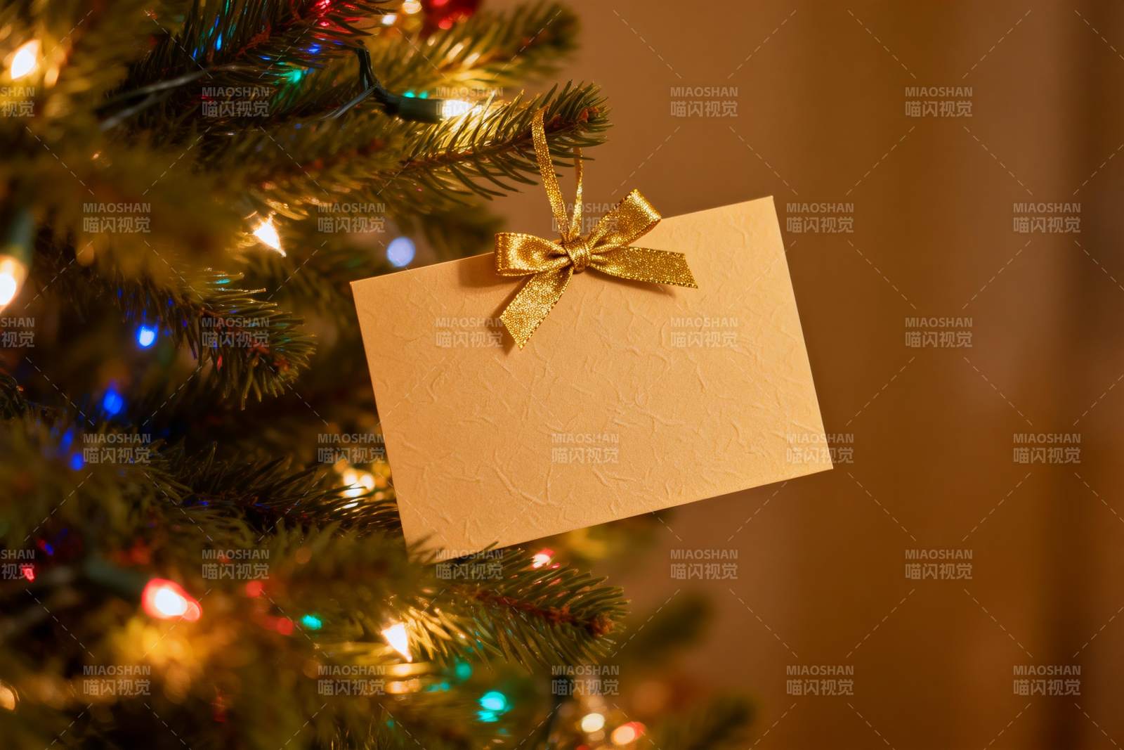 圣诞树挂饰卡片图片