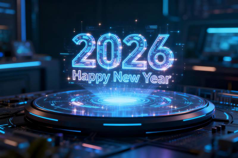 未来科技感新年数字展示图片