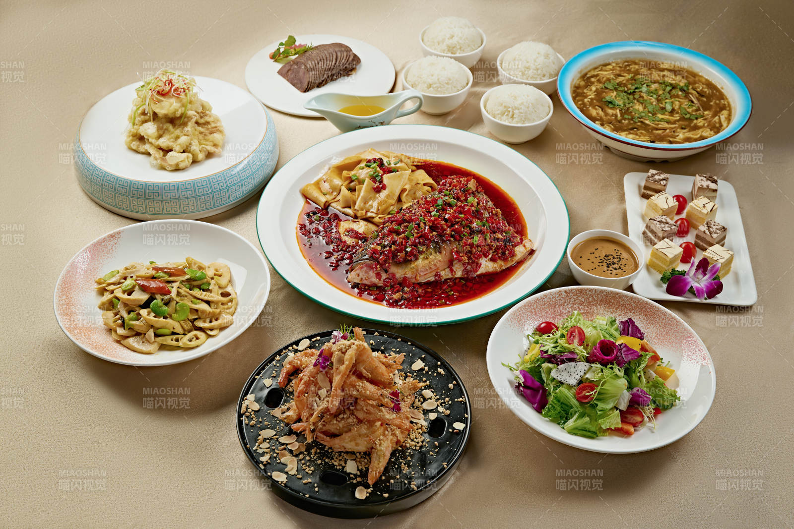 酒店饭店商务四人套餐组合图片