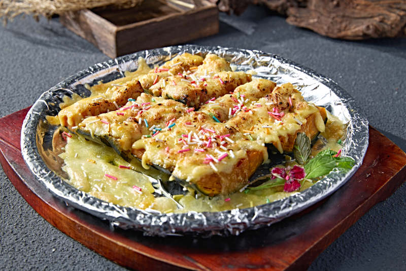 奶香芝士焗贝贝瓜图片