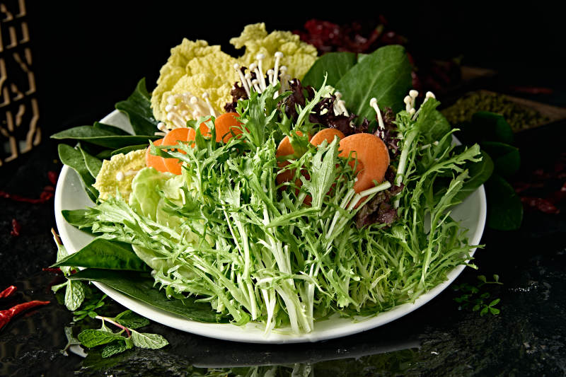 火锅涮品蔬菜菌菇大拼盘图片