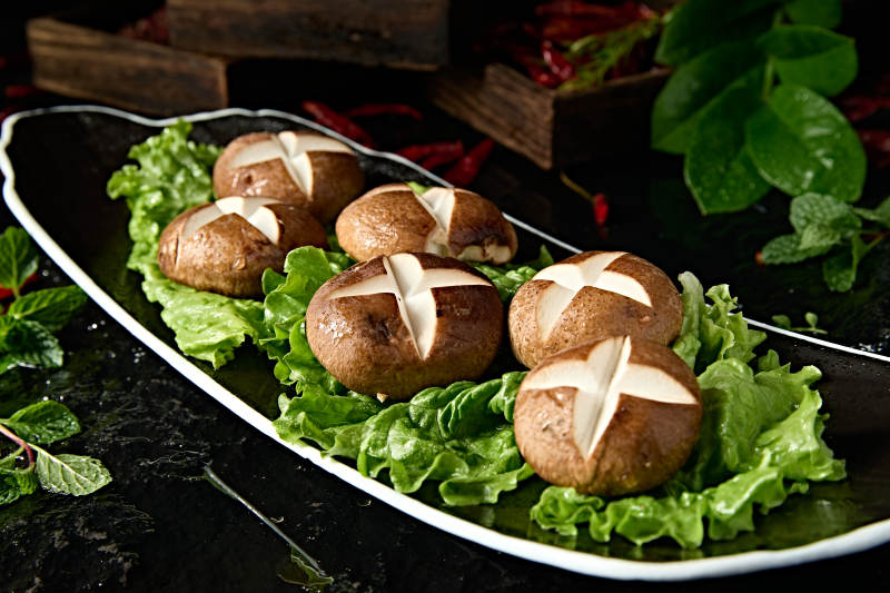 火锅食材花刀鲜香菇图片