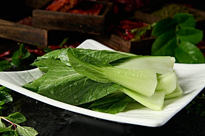 新鲜采摘有机青菜油菜图片