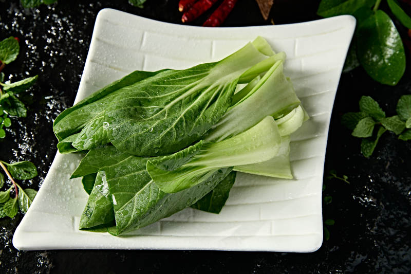 新鲜采摘有机青菜油菜图片