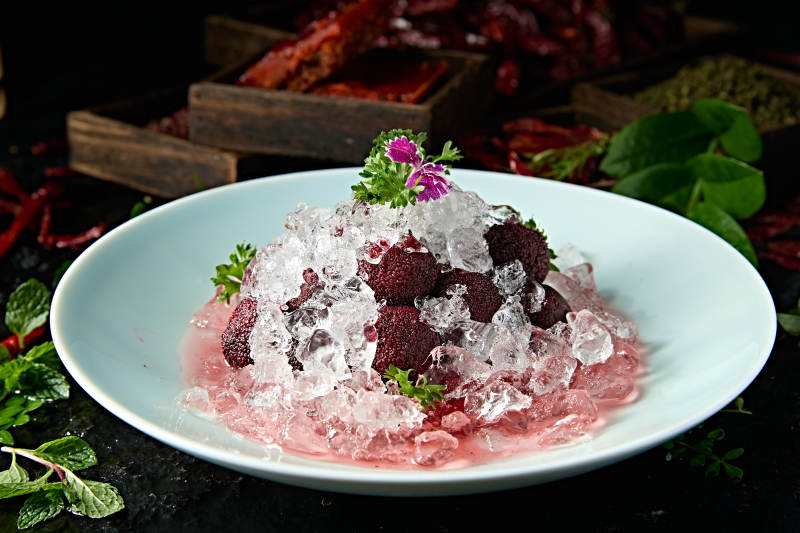 糖水冰镇雪蛤杨梅图片