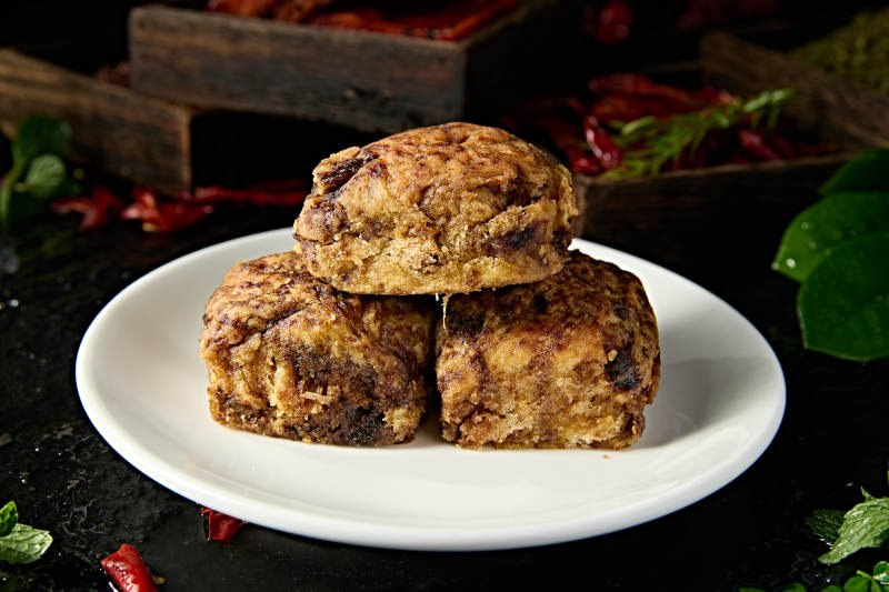 芝麻红糖棋子烧饼图片