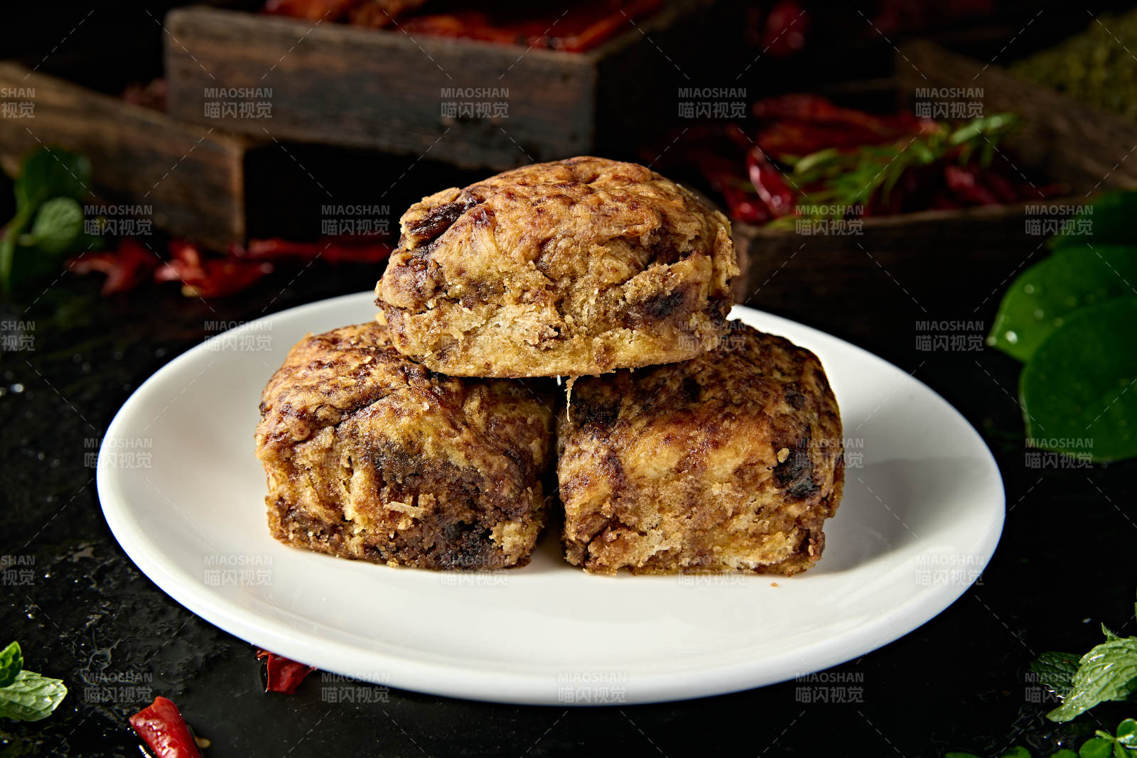 芝麻红糖棋子烧饼图片