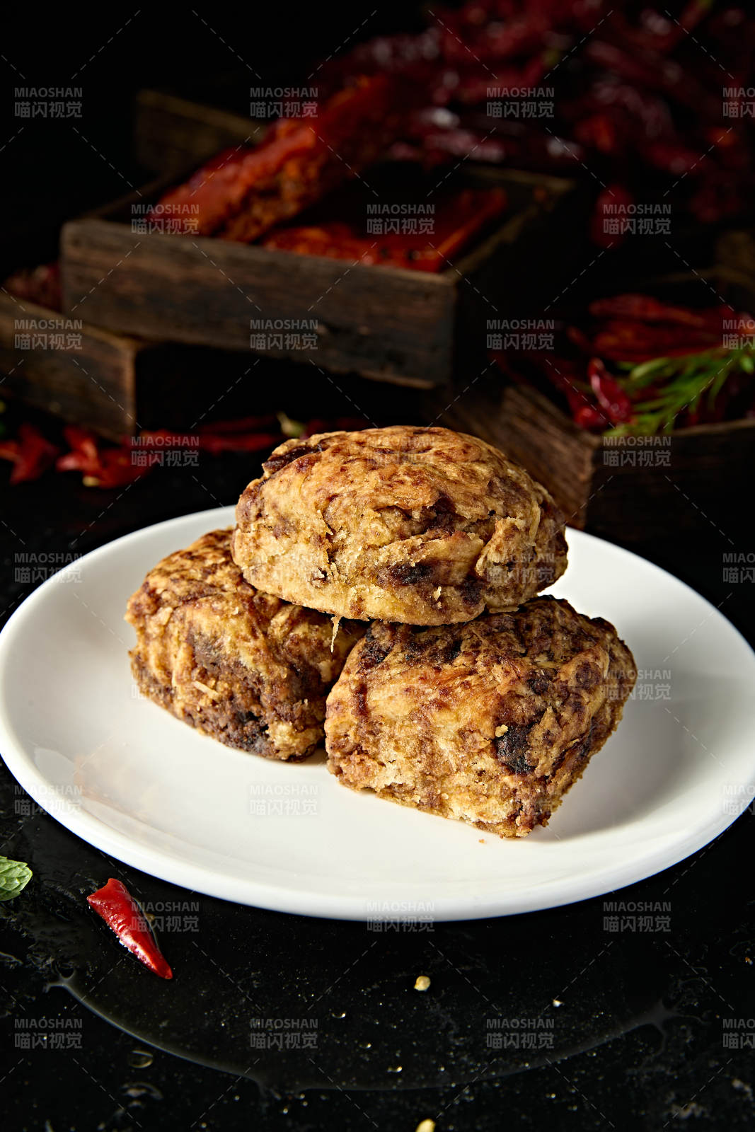 芝麻红糖棋子烧饼图片