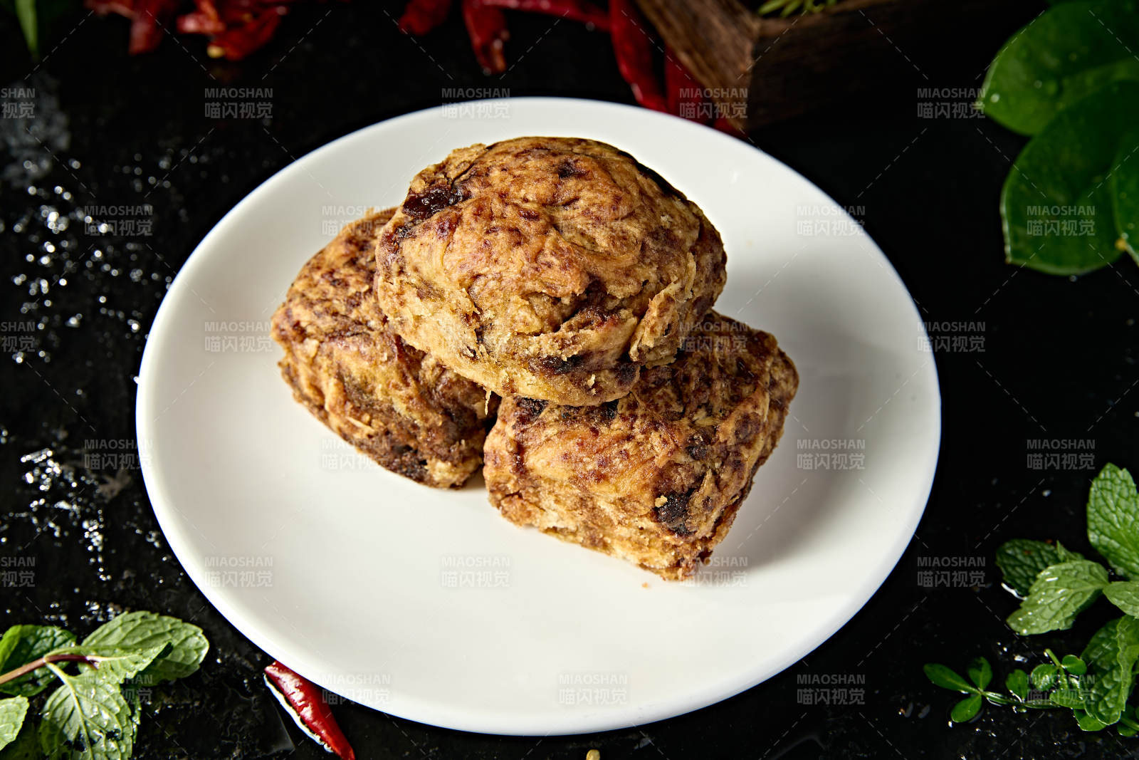 芝麻红糖棋子烧饼图片