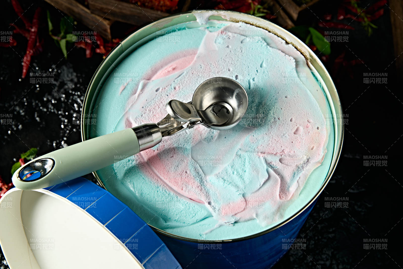 桶装餐饮饭点使用冰淇淋图片