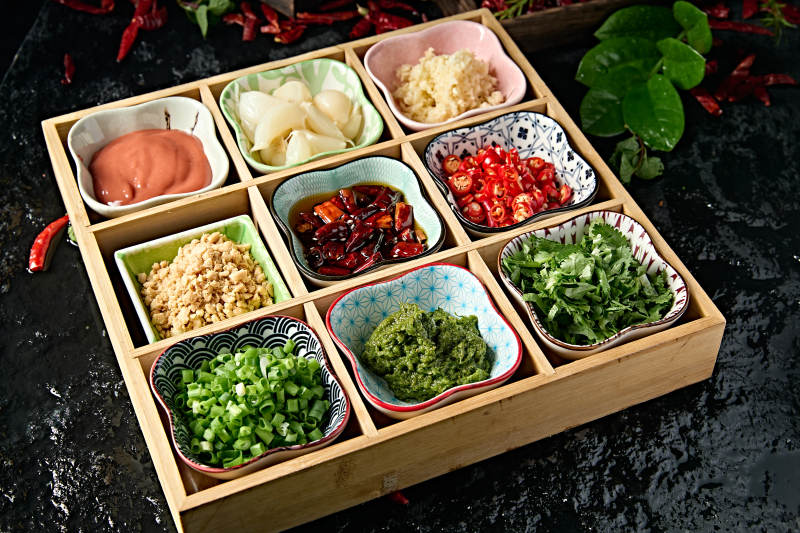 老北京涮肉蘸料小料熬料组合图片