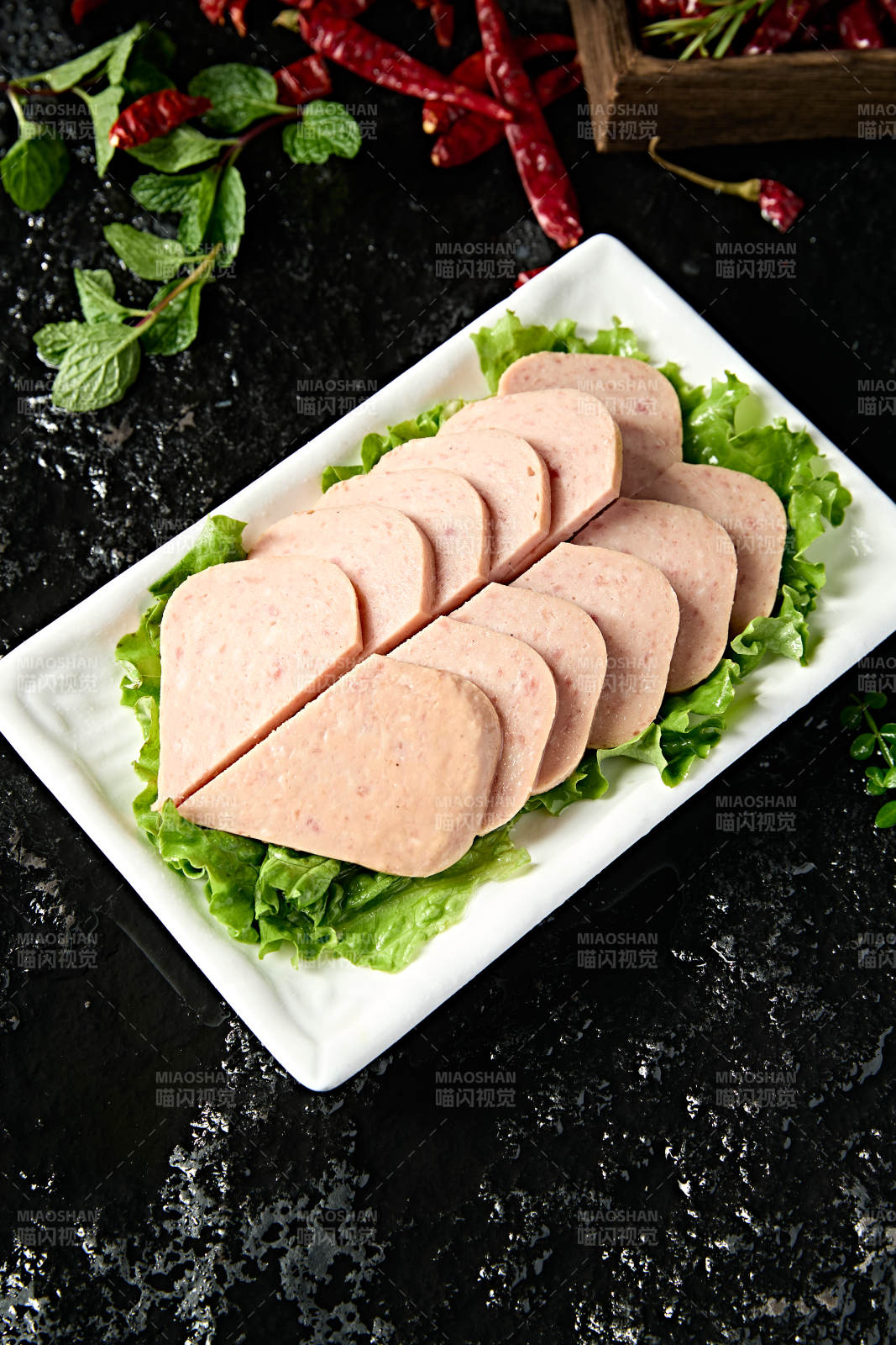 火锅涮品食材切片午餐肉图片