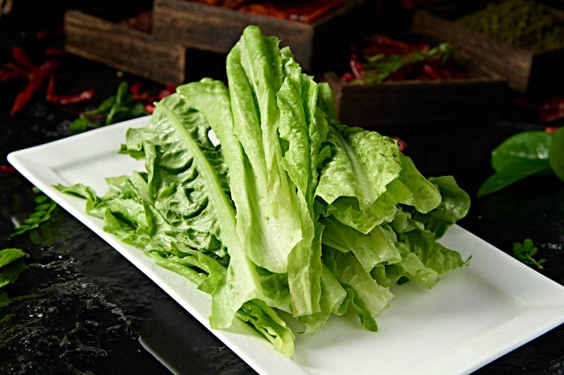 火锅食材新鲜的油麦菜图片