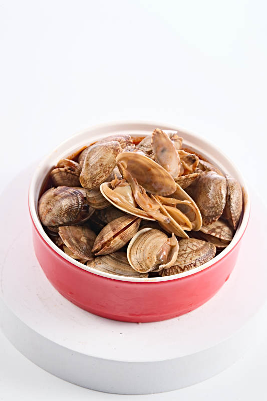 夏季大排档美食香辣炒花蛤图片