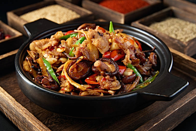 砂锅香辣什锦煲杂菌图片