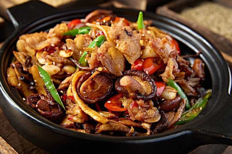 砂锅香辣什锦煲杂菌图片