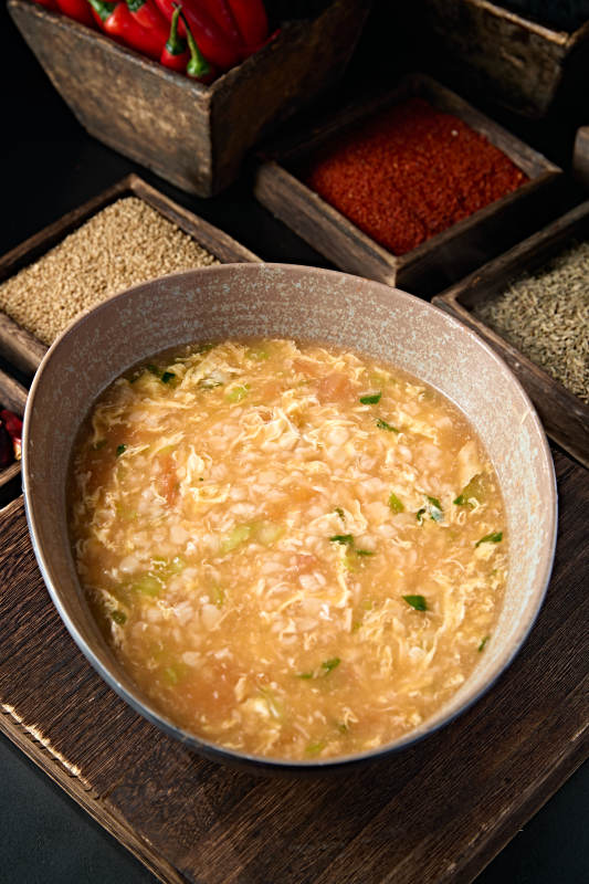 鸡蛋菠菜疙瘩汤图片