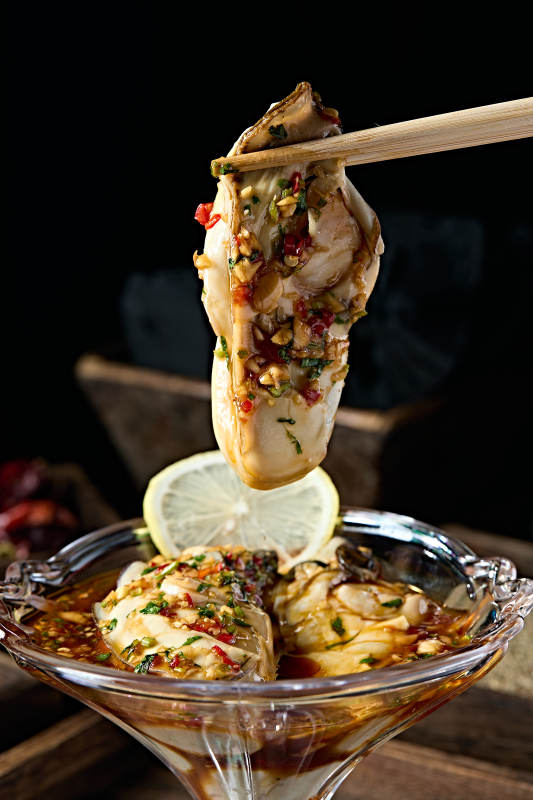 油炸馓子丝凉拌苦菊图片