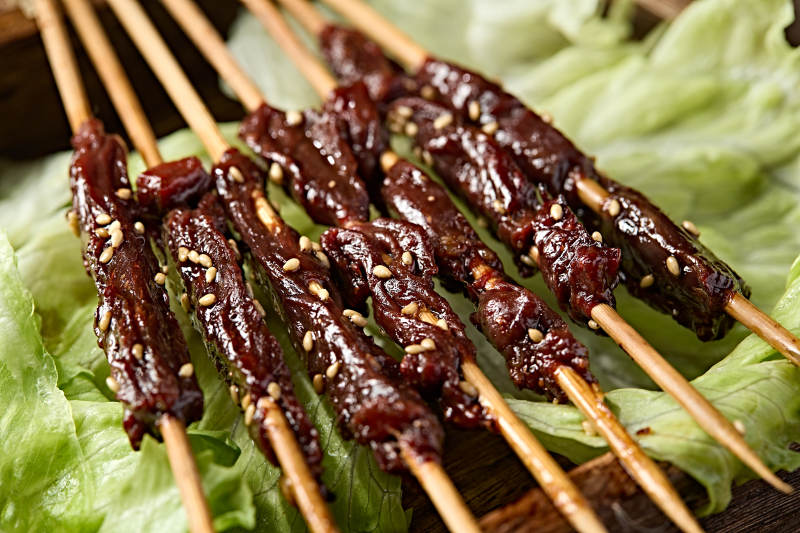 锦州特色烧烤炭烤风干串图片