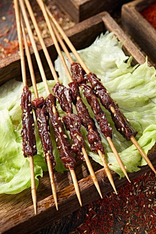 锦州特色烧烤炭烤风干串图片