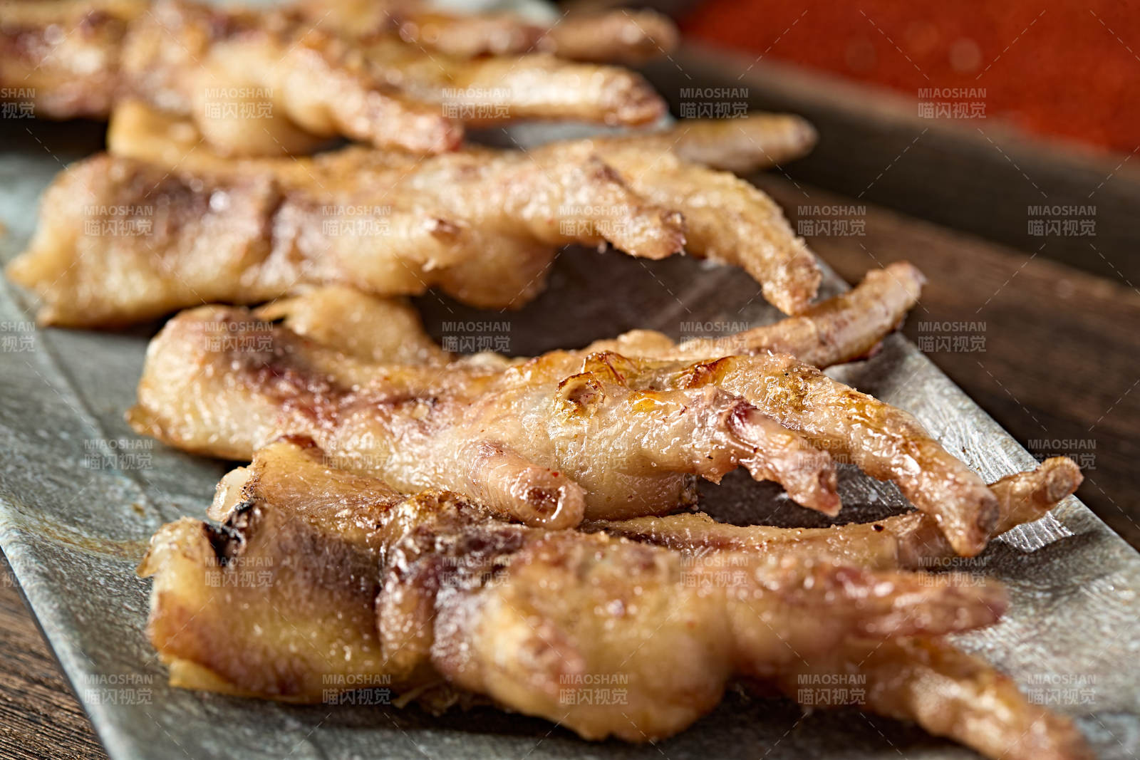 美味烧烤炭烤生鸡脚图片