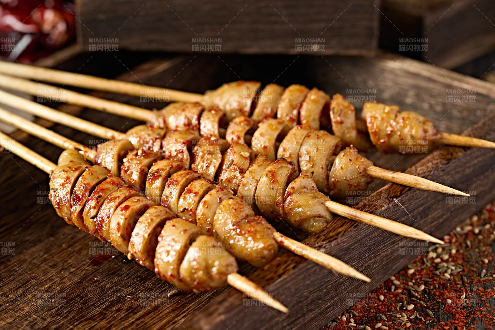 美味烧烤炭烤大面筋图片