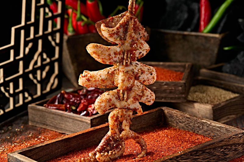 风味铁板香烤大鱿鱼图片