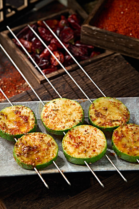 美味炭烤西葫芦片图片