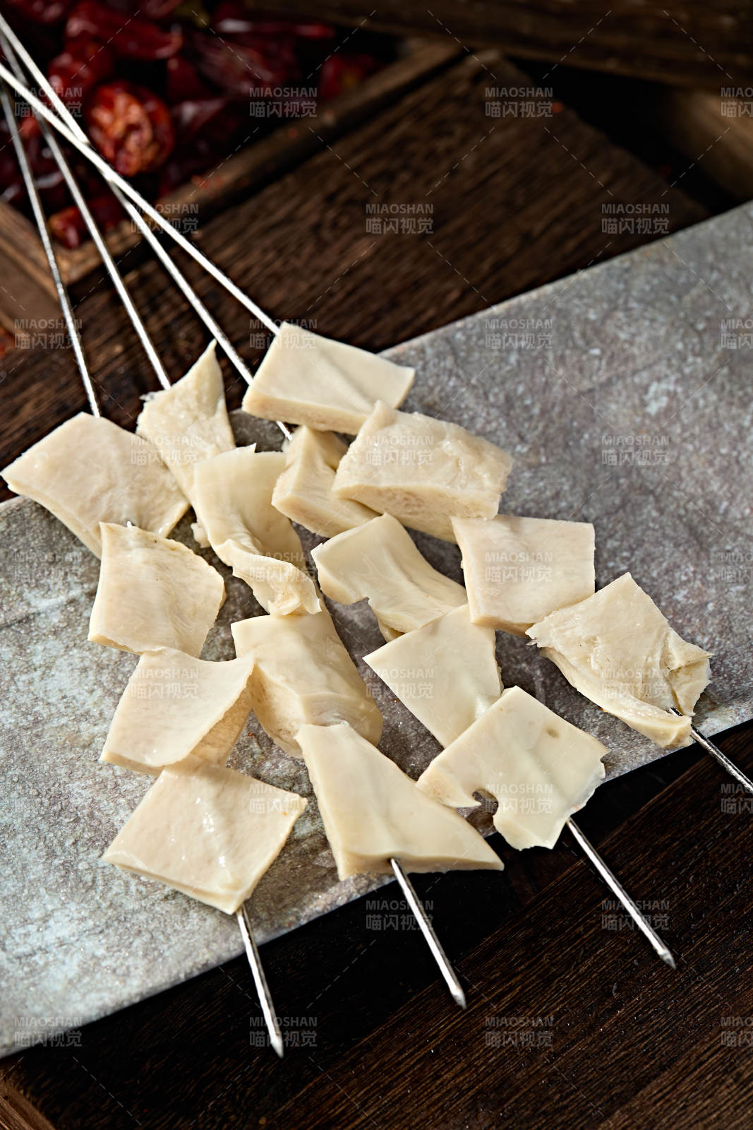 烧烤食材牛心管黄喉片图片