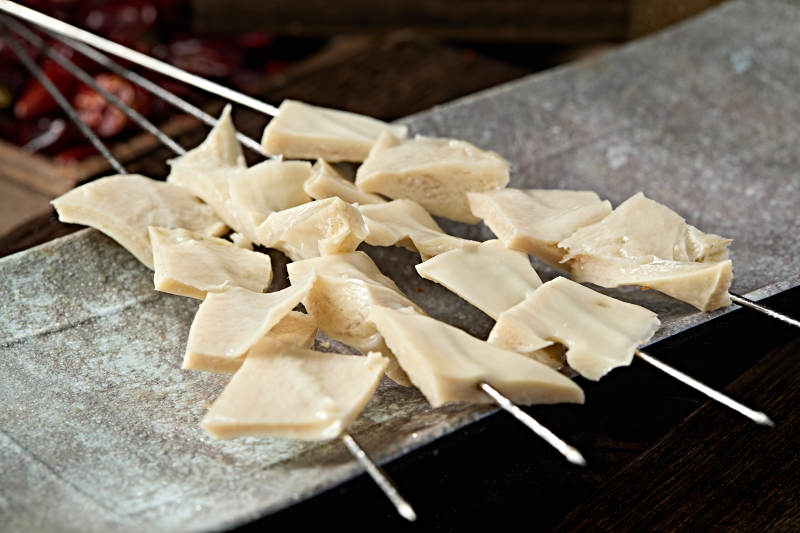 烧烤食材牛心管黄喉片图片