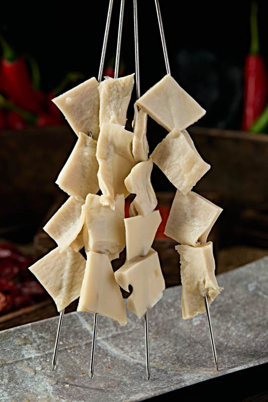 烧烤食材牛心管黄喉片图片