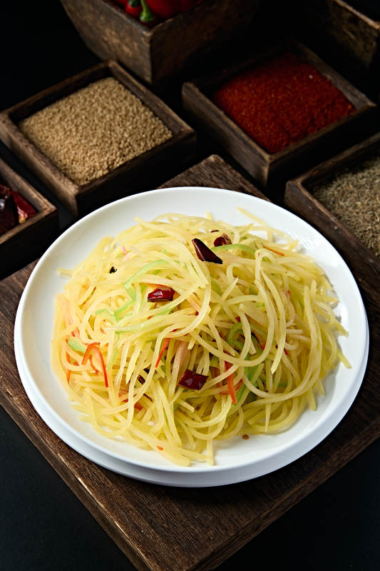 炝炒酸辣土豆丝图片