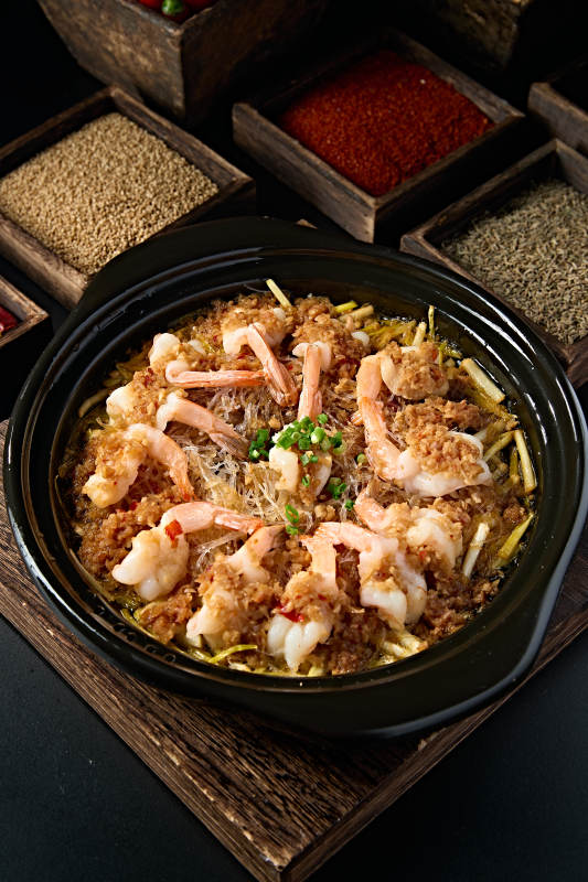 砂锅蒜蓉粉丝大虾煲图片