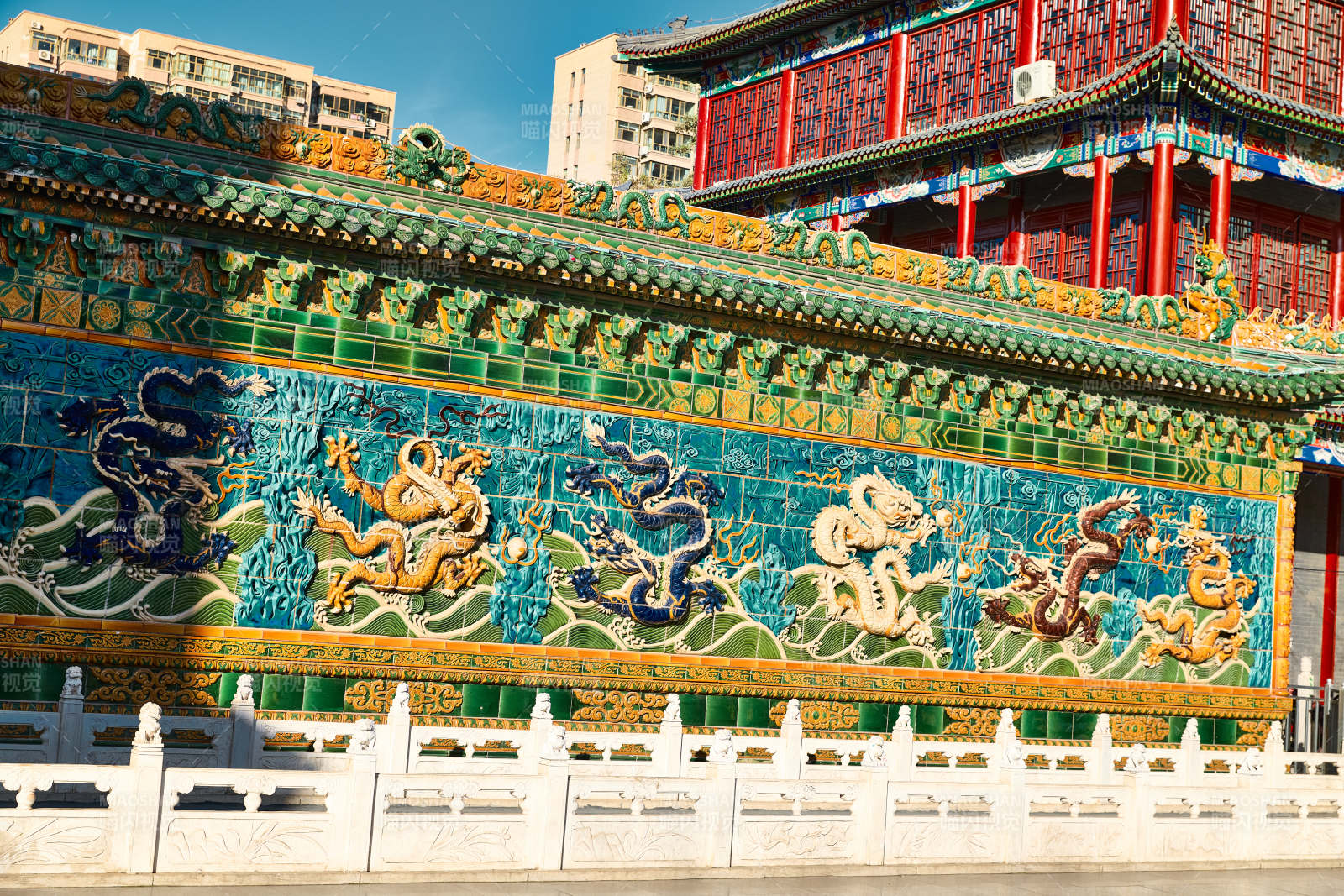 河北省张家口市宣化区九龙壁建筑景观图片